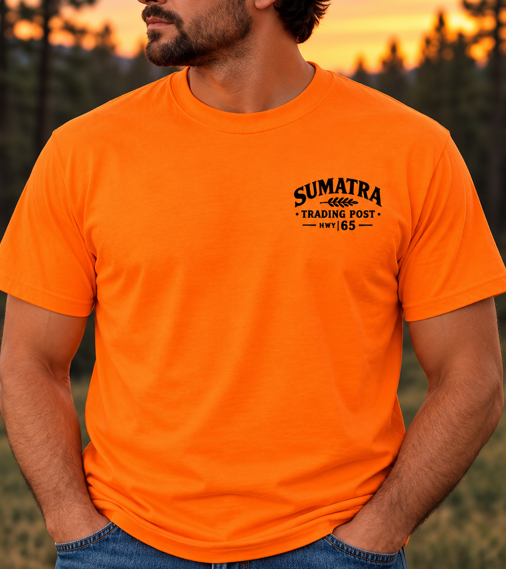 SUMATRA Trading Post Safety Orange Short Sleeve Tee