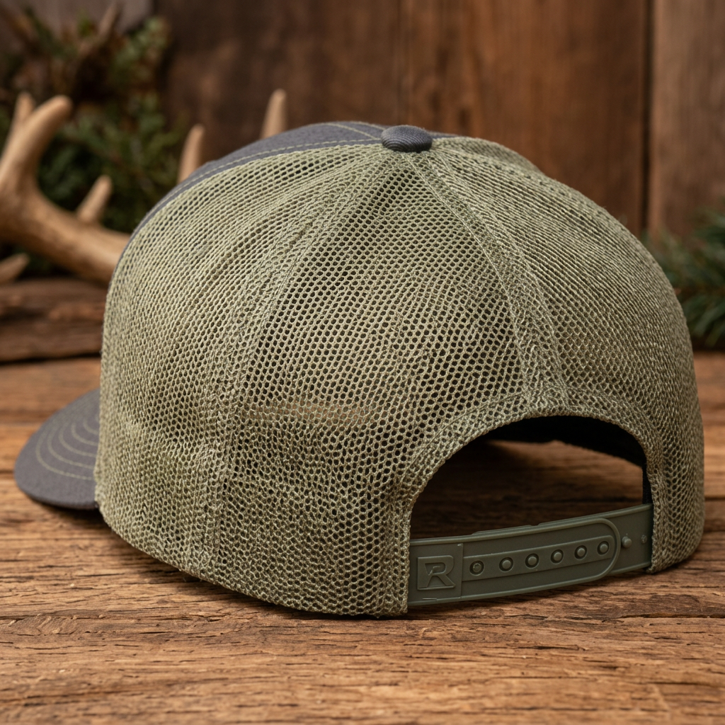 SUMATRA Bottomland Camo Leather Patch Trucker Hat