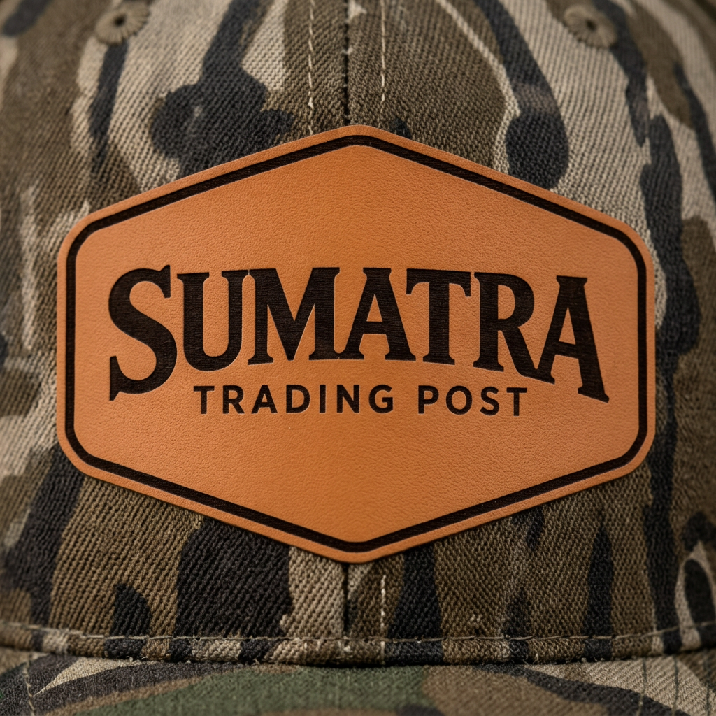 SUMATRA Bottomland Camo Leather Patch Trucker Hat